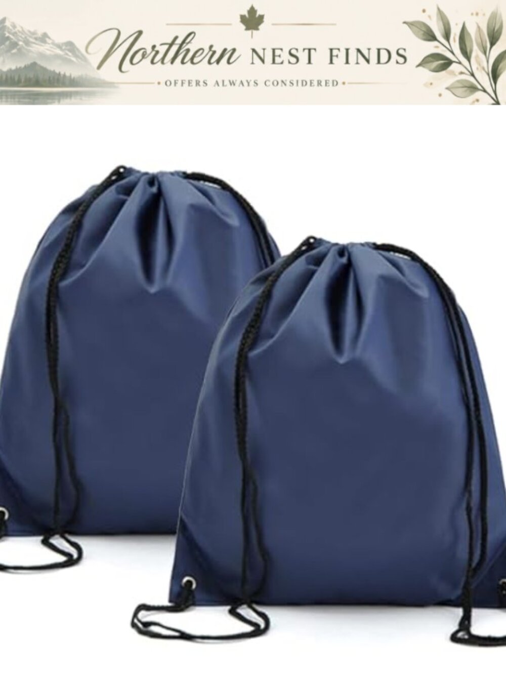 Foldable Drawstring Backpack Nylon Gym Bag Lightweight Waterproof